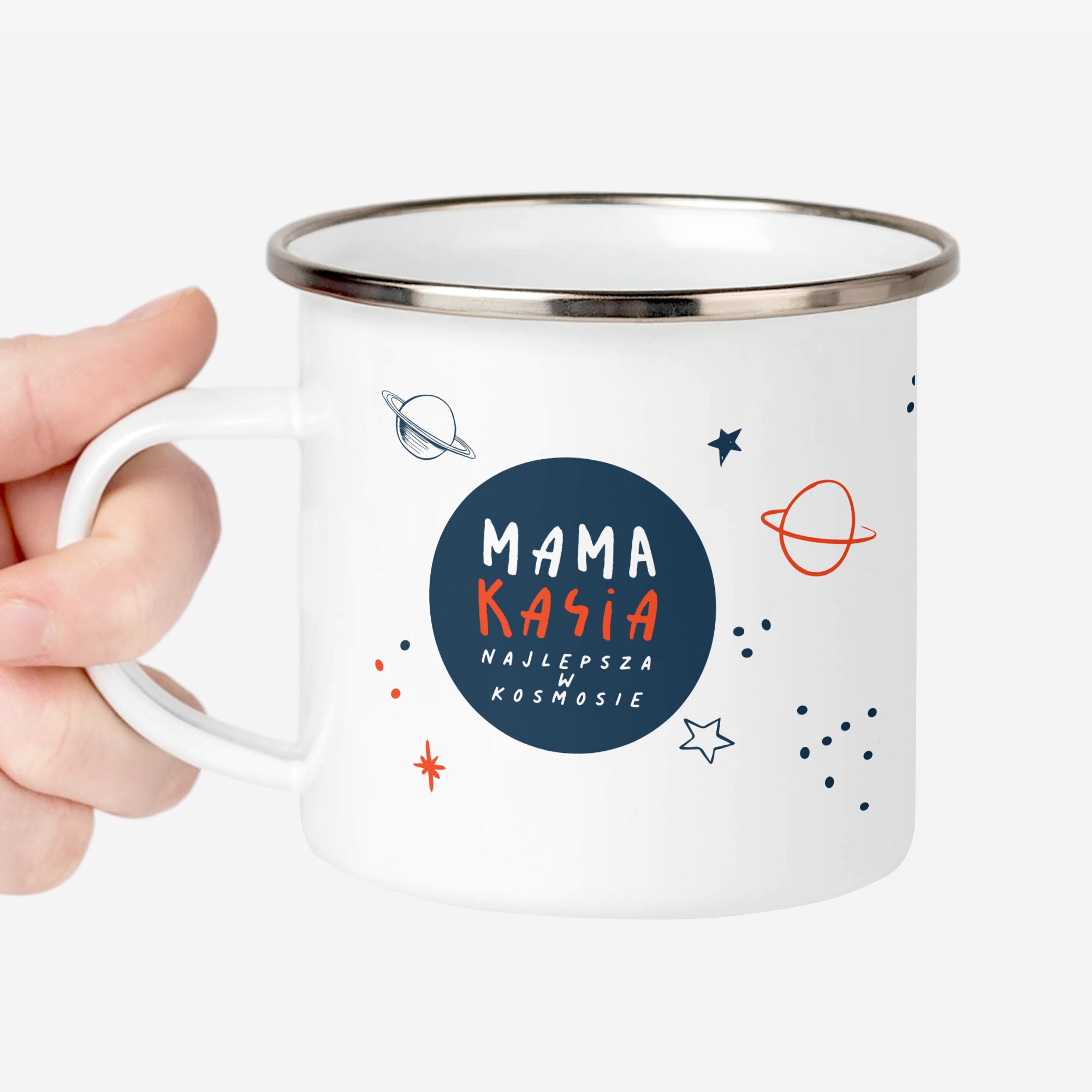 Emaliowany kubek - prezent dla mamy