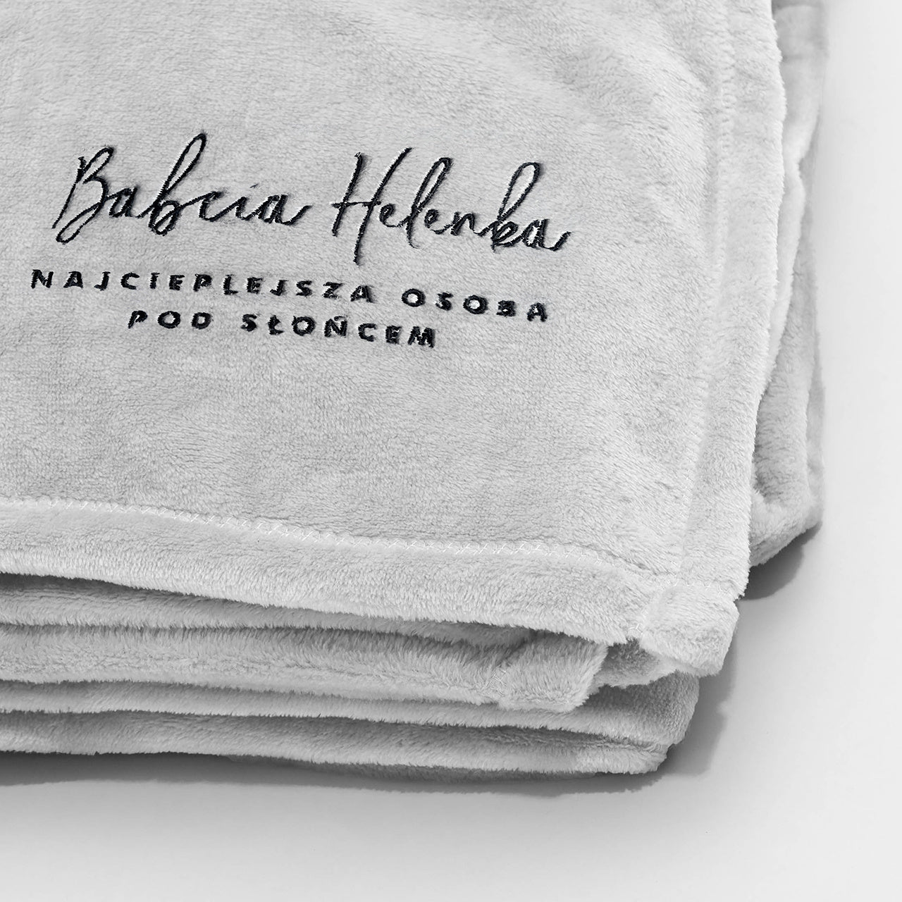 Haftowany koc dla babci - personalizowany prezent na Dzień Babci koc na Dzień Babci prezent dla babci