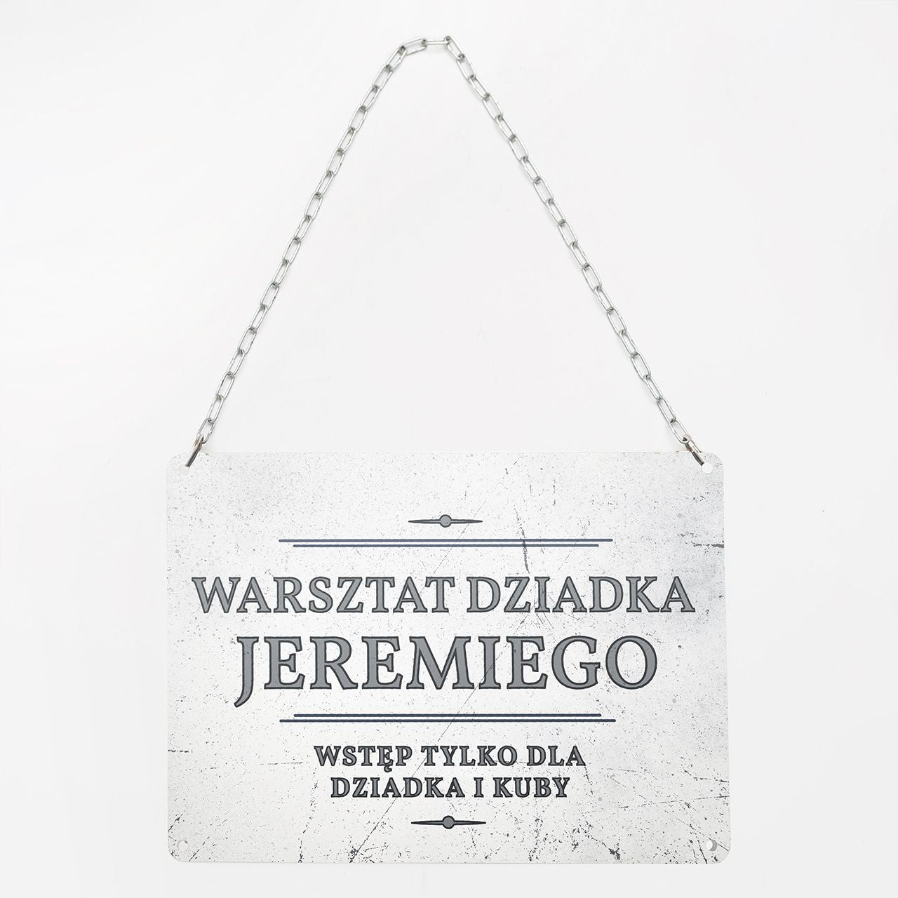 Tabliczka z personalizacją na prezent dla dziadka - warsztat dziadka