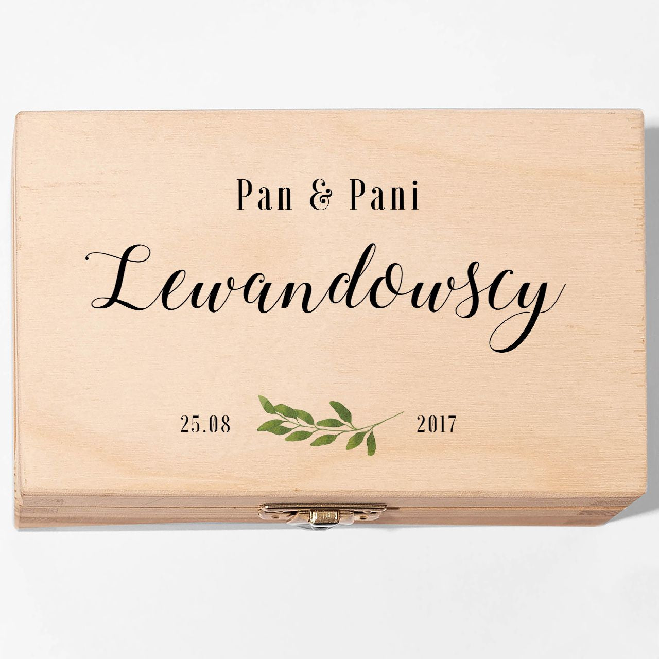 Drewniana szkatułka personalizowana - prezent na ślub zamiast kwiatów prezent dla pary młodej