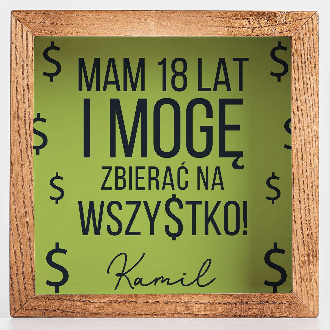 Skarbonka na 18 urodziny skarbonka na 18 prezent na 18 urodziny prezent na 18 dla chłopaka
