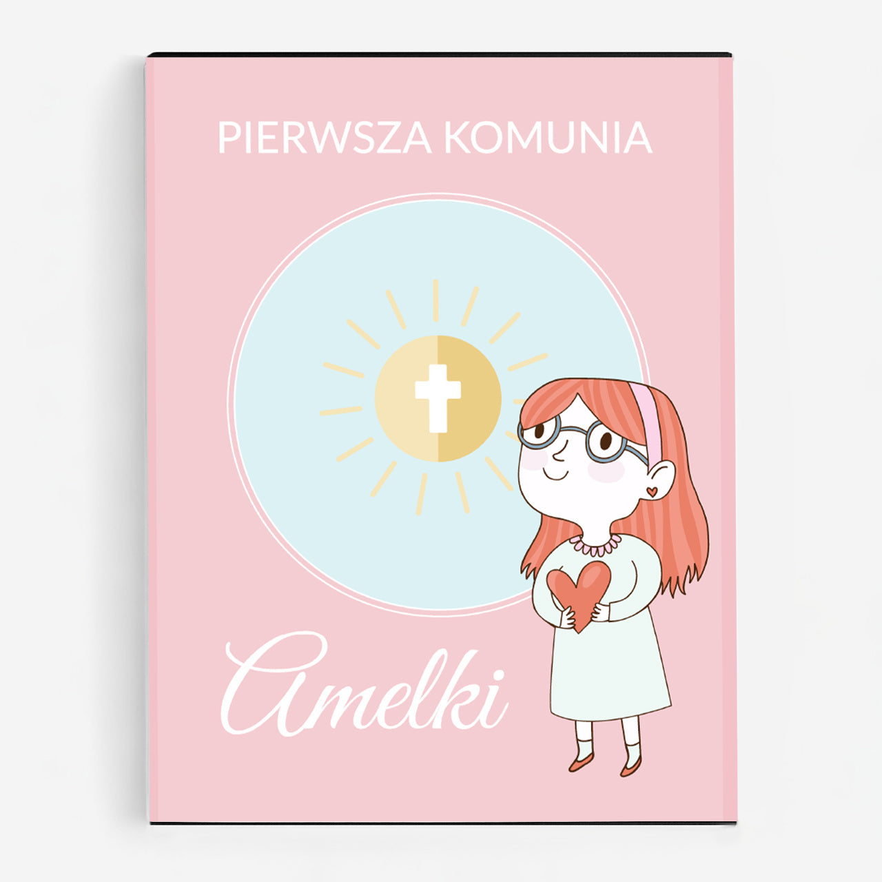 Czekoladki na komunię - prezent na komunię dziewczynki czekoladki na prezent upominek na komunię czekoladki personalizowane