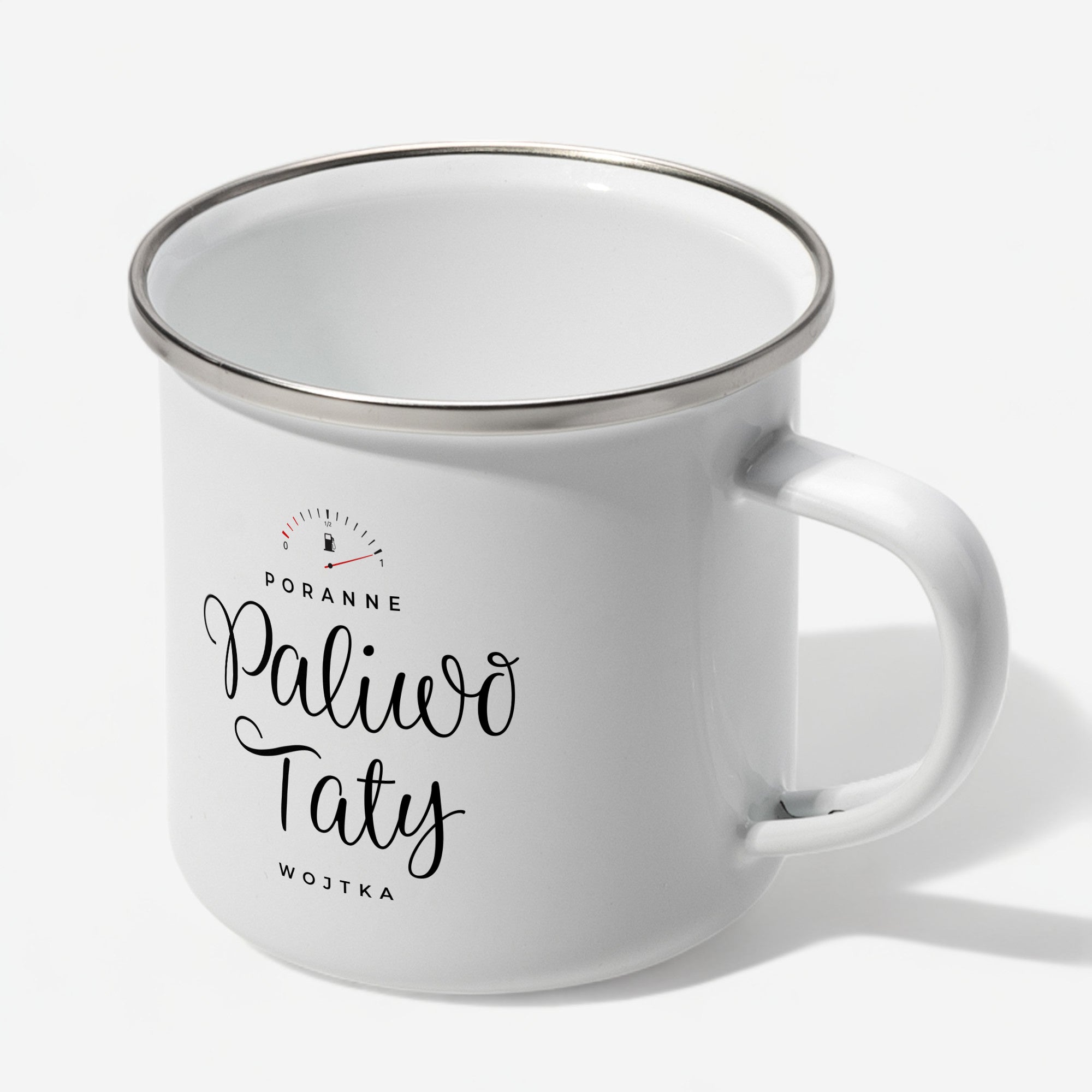 Kubek emaliowany dla taty - śmieszny prezent dla taty prezent na dzień taty personalizowany kubek