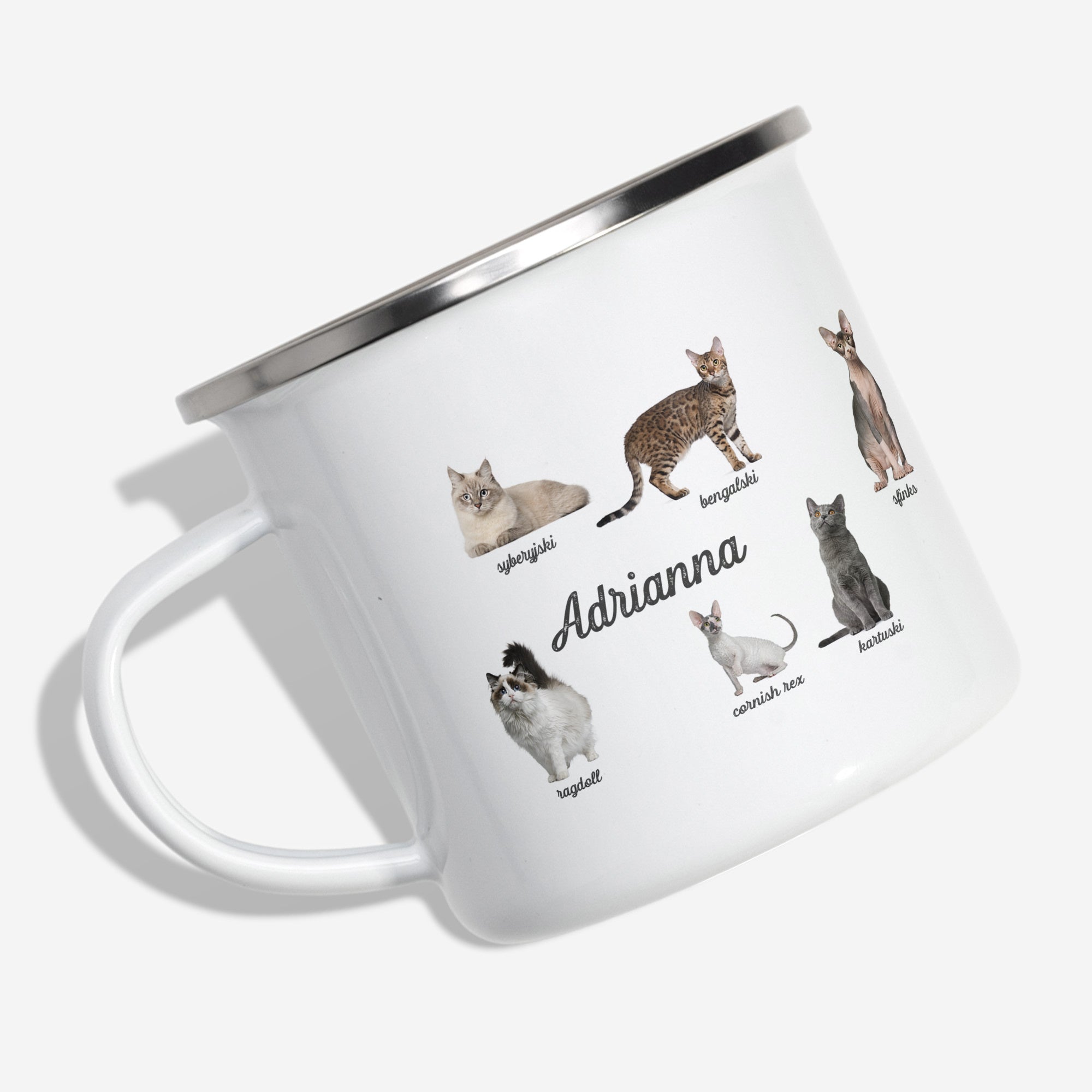 Kubek personalizowany w koty - prezent dla kociary
