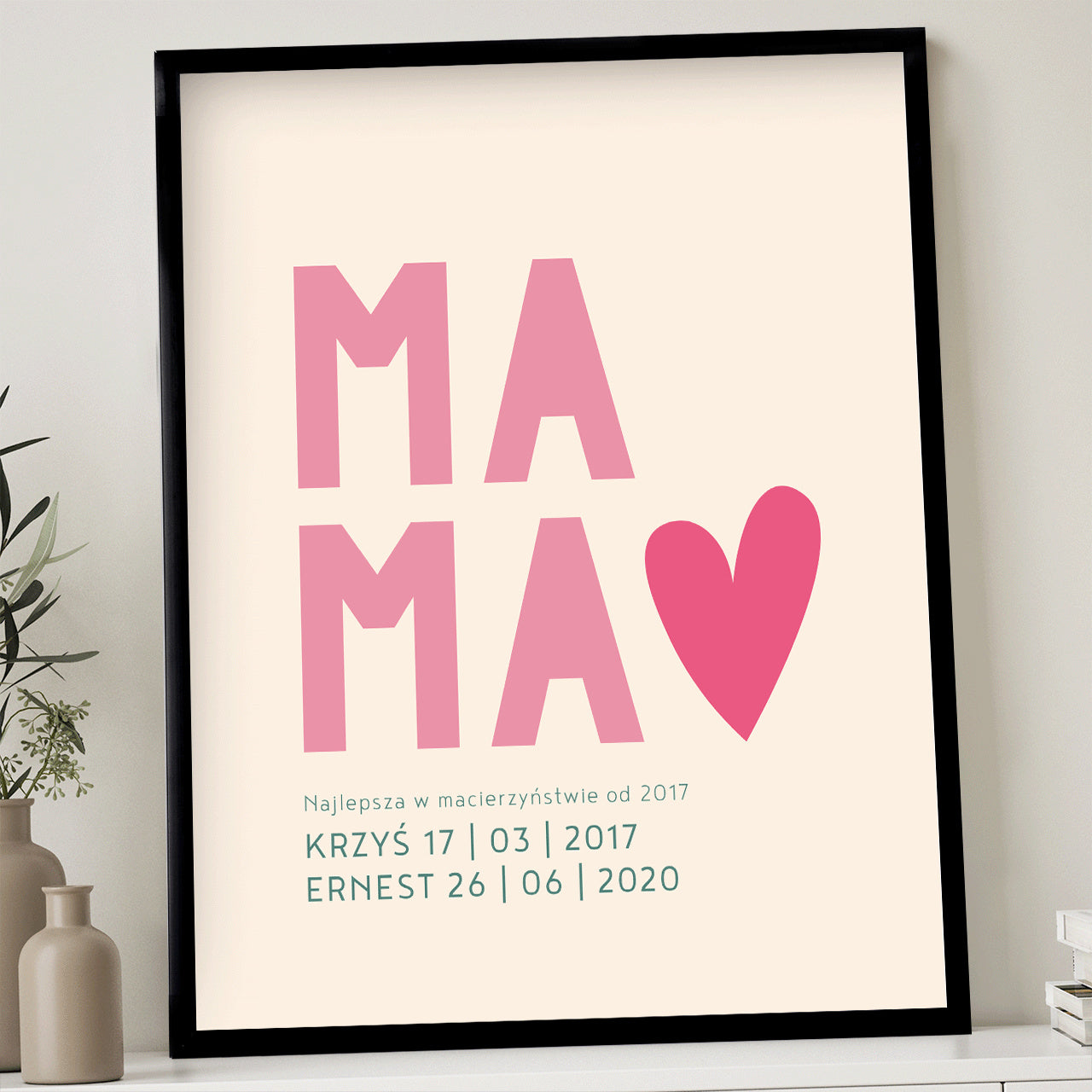 Plakat personalizowany - prezent z okazji Dnia Mamy