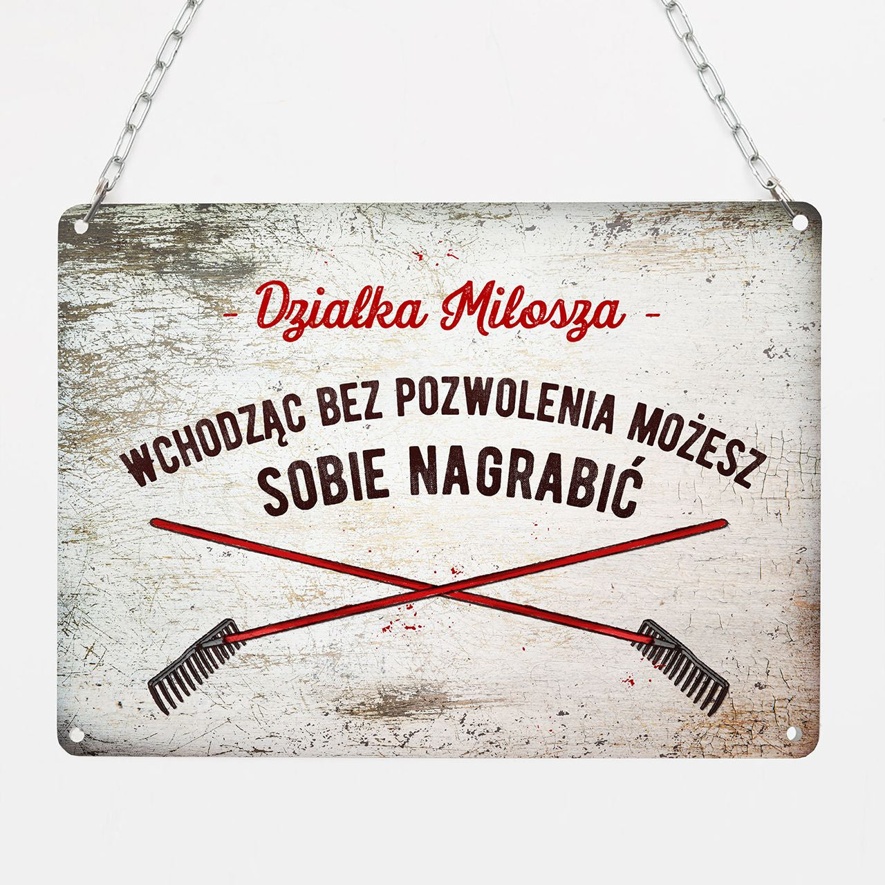Tabliczka do ogrodu - Możesz sobie nagrabić - prezent dla ogrodnika