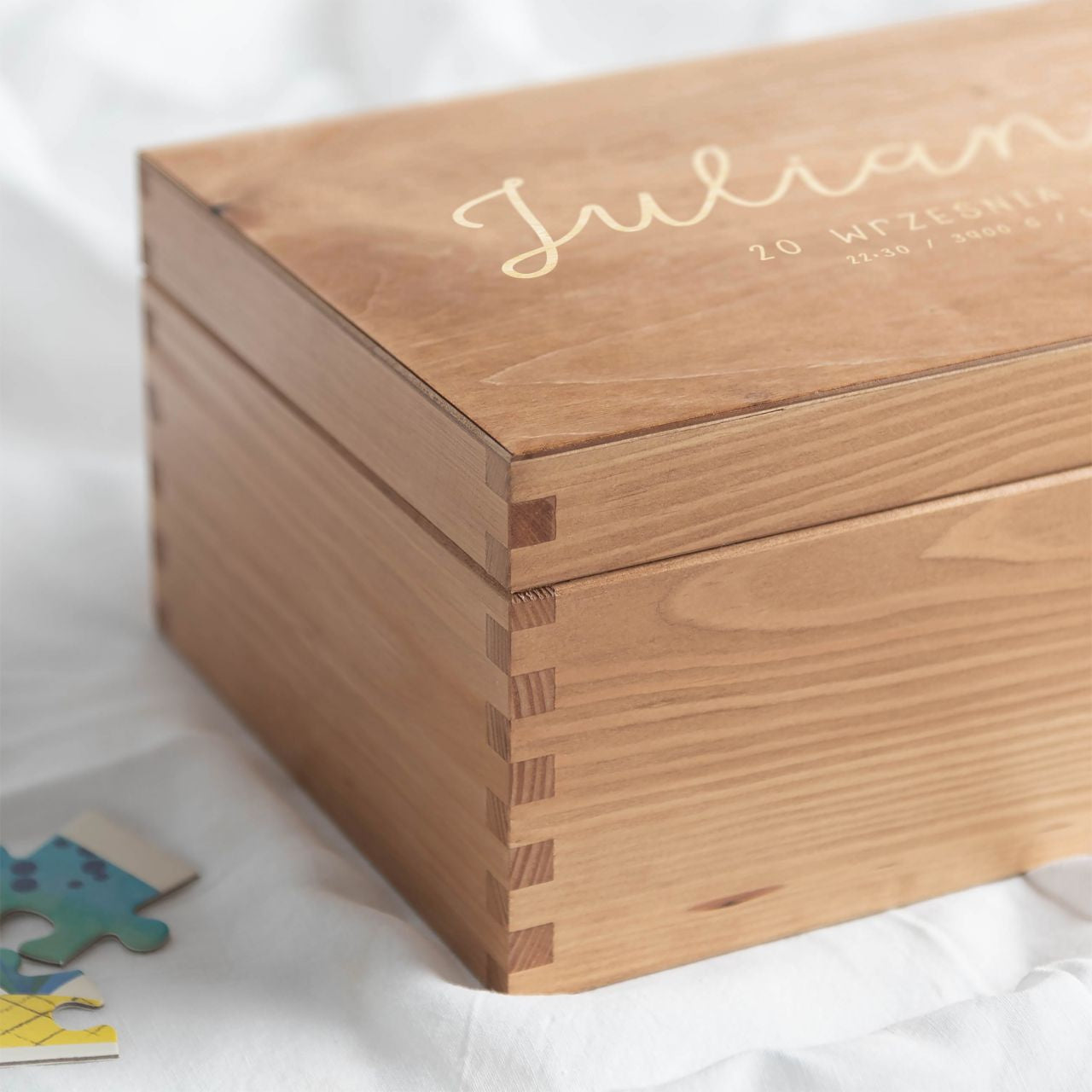 Pudełko wspomnień dziecka - Metryczka szkatułka dla dziecka prezent na narodziny dziecka