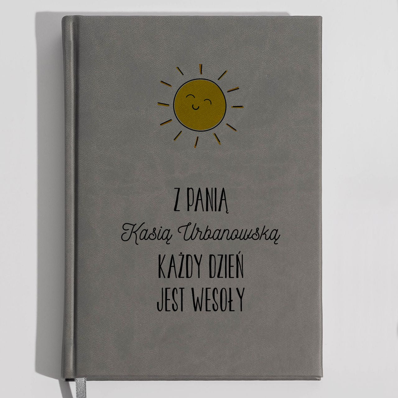 Szary planner dla przedszkolanki - praktyczny prezent personalizowany
