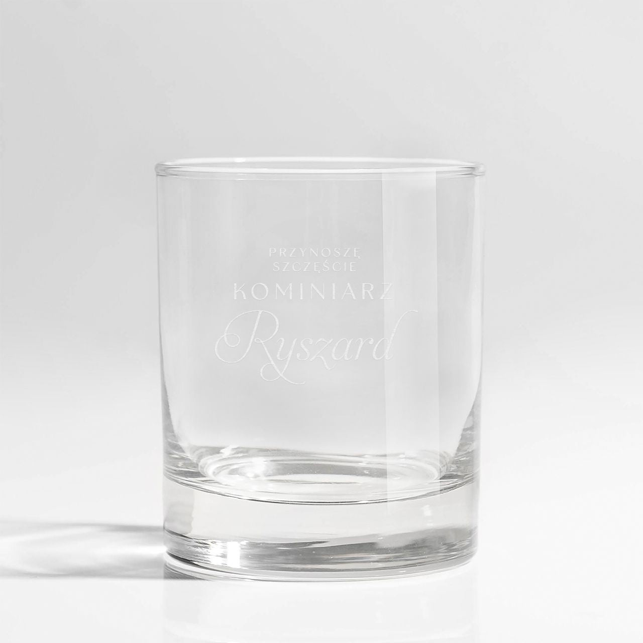 Szklanka grawerowana do whisky - prezent dla kominiarza