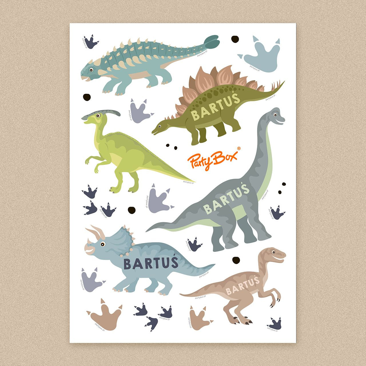 Naklejki z dinozaurami