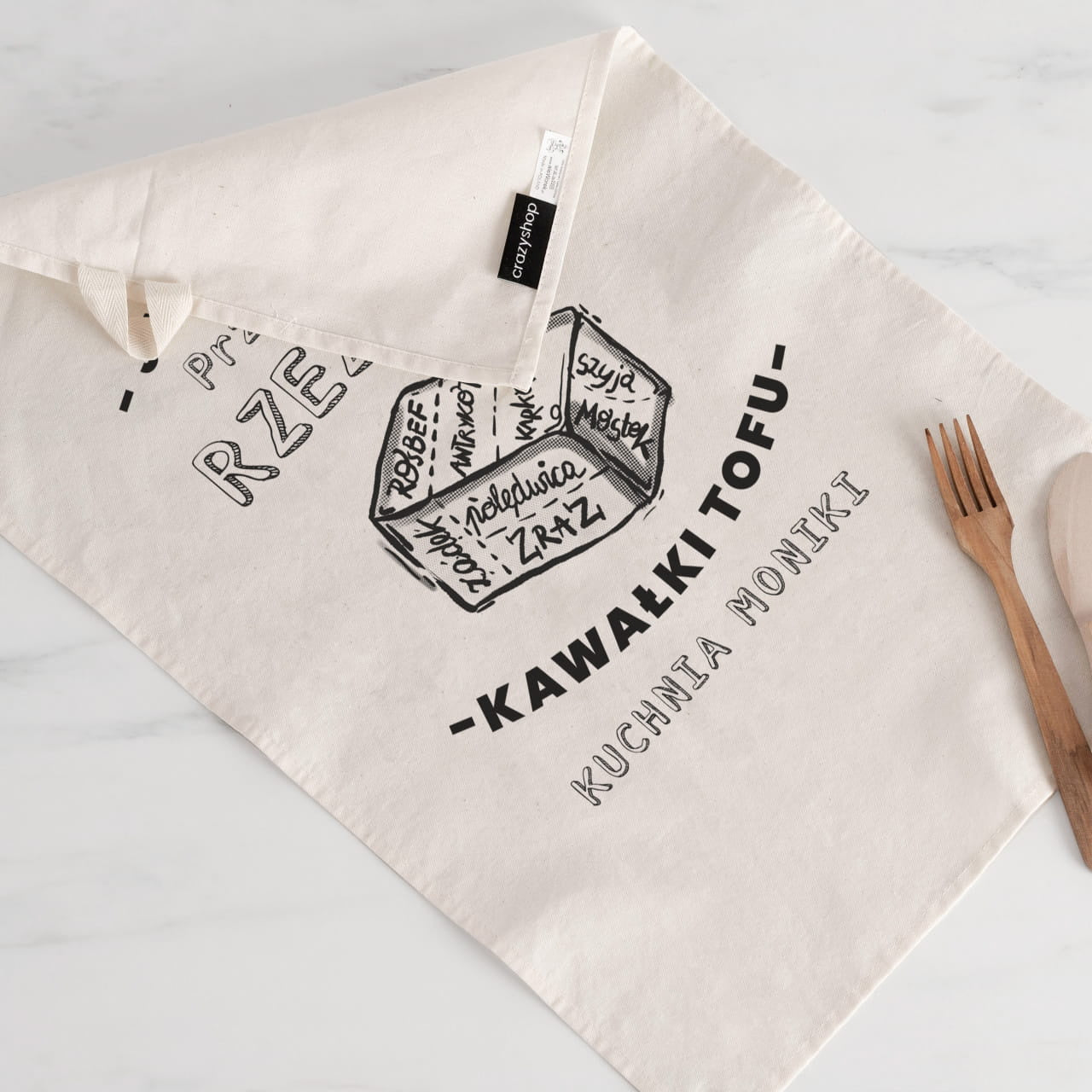 Ręcznik kuchenny - prezent dla weganki