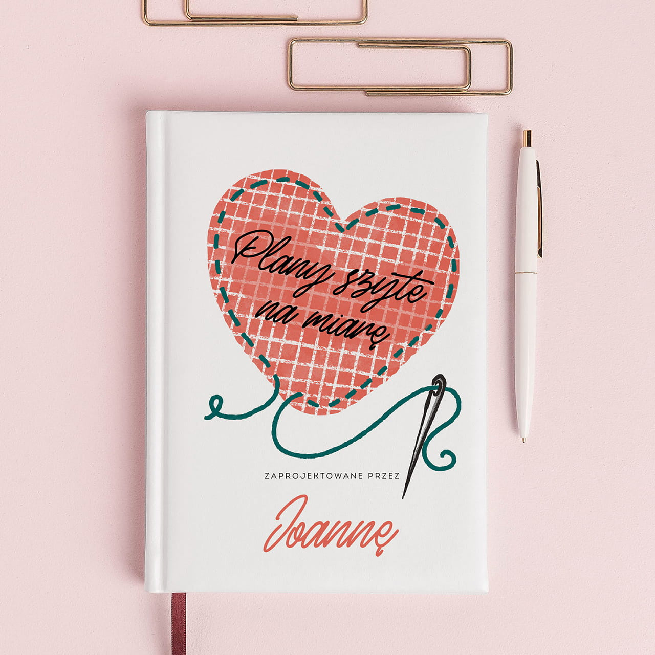 Personalizowany kalendarz całoroczny dla krawcowej kalendarz personalizowany prezent dla krawcowej