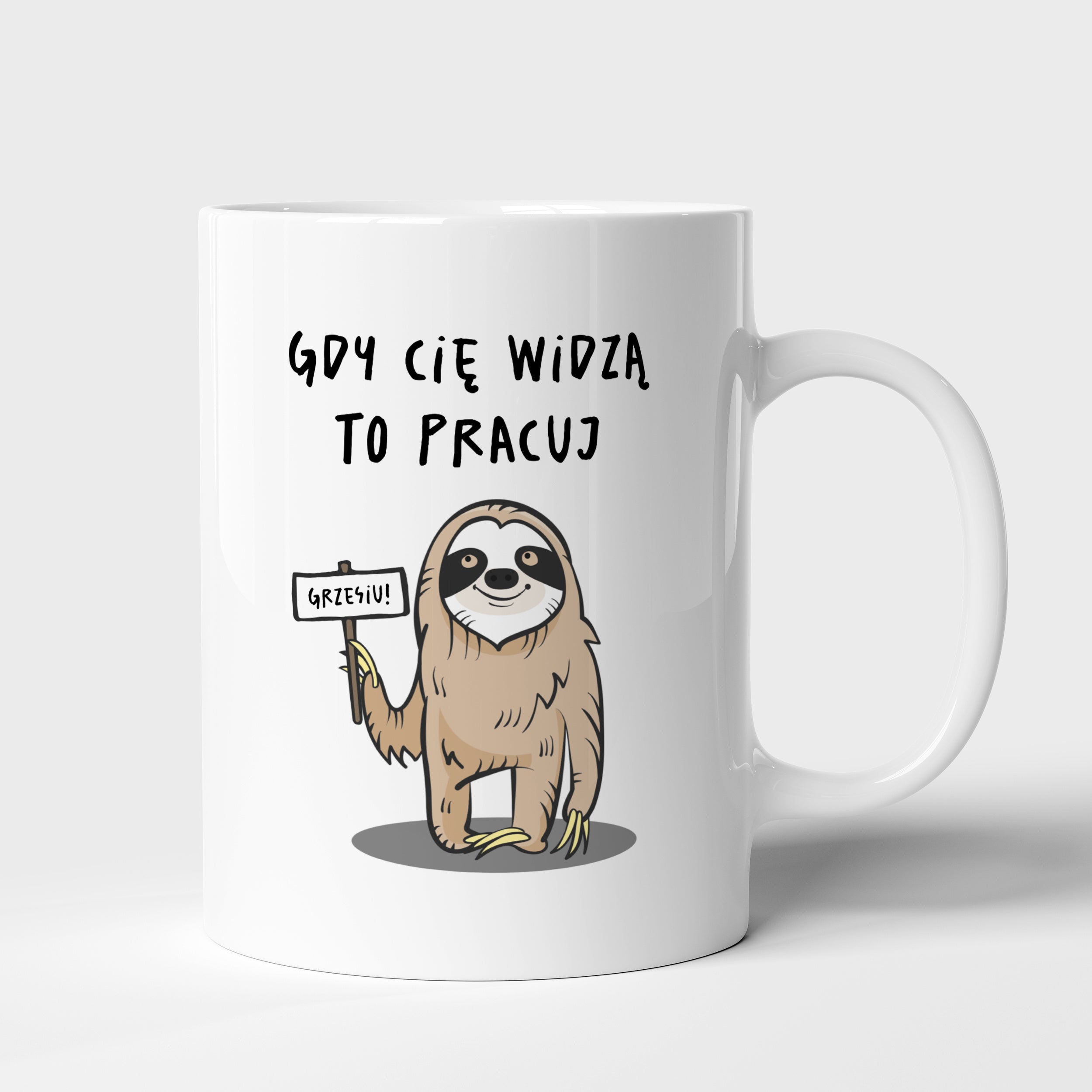 Śmieszny kubek dla lenia
