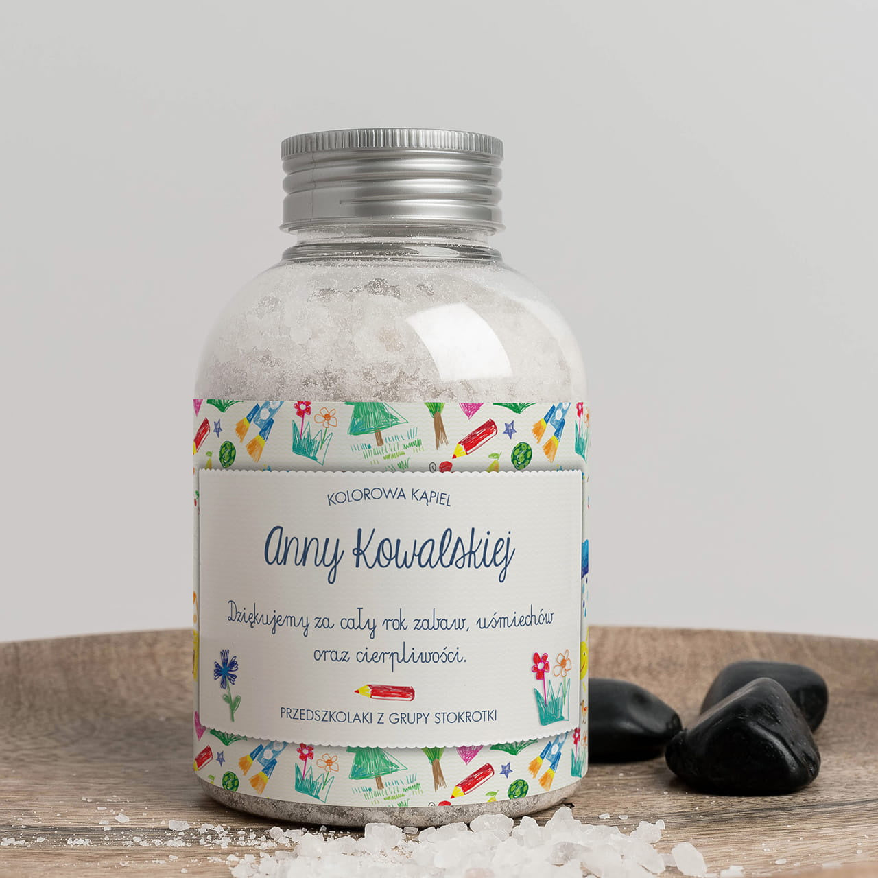 Personalizowana sól do wanny - prezent dla przedszkolanki
