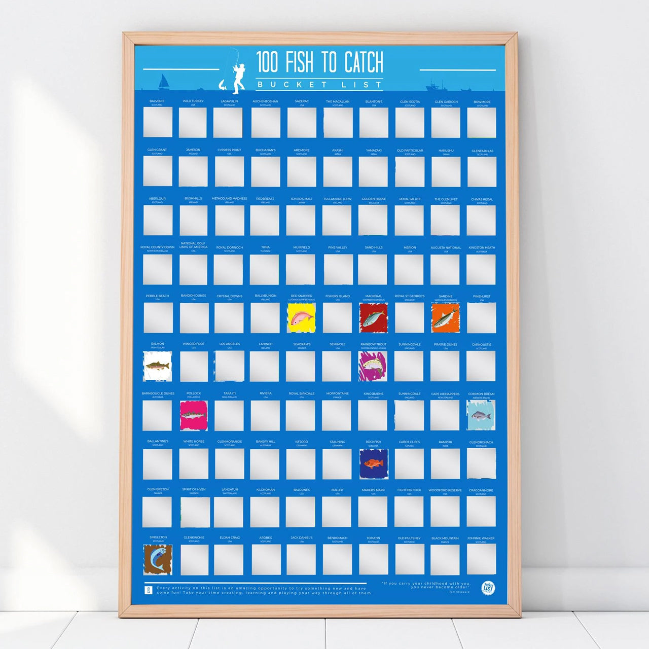 Prezent dla rybaka plakat zdrapka 100 ryb prezent dla wędkarza dzień rybaka