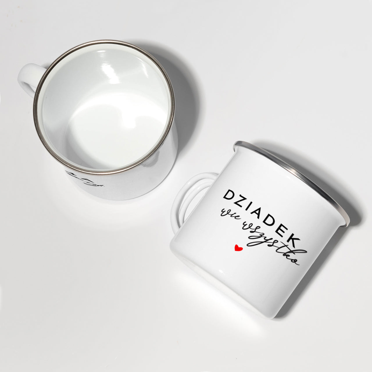 Emaliowane kubki dla Babci i Dziadka kubki na Dzień Babci i Dziadka prezent dla babci i dziadka