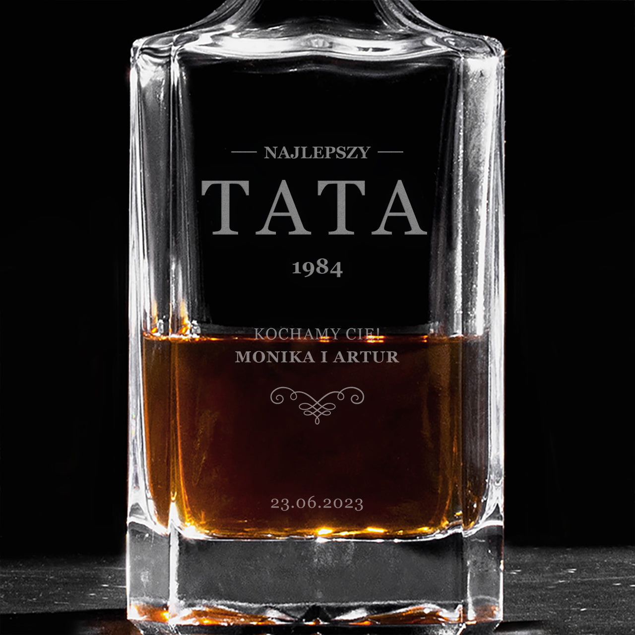 Grawerowana karafka na prezent dla Taty karafka do whisky prezent na dzień taty