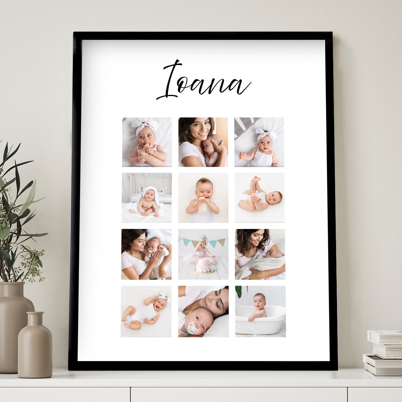 Plakat ze zdjęciami - Kolaż Zdjęć - prezent z okazji chrztu