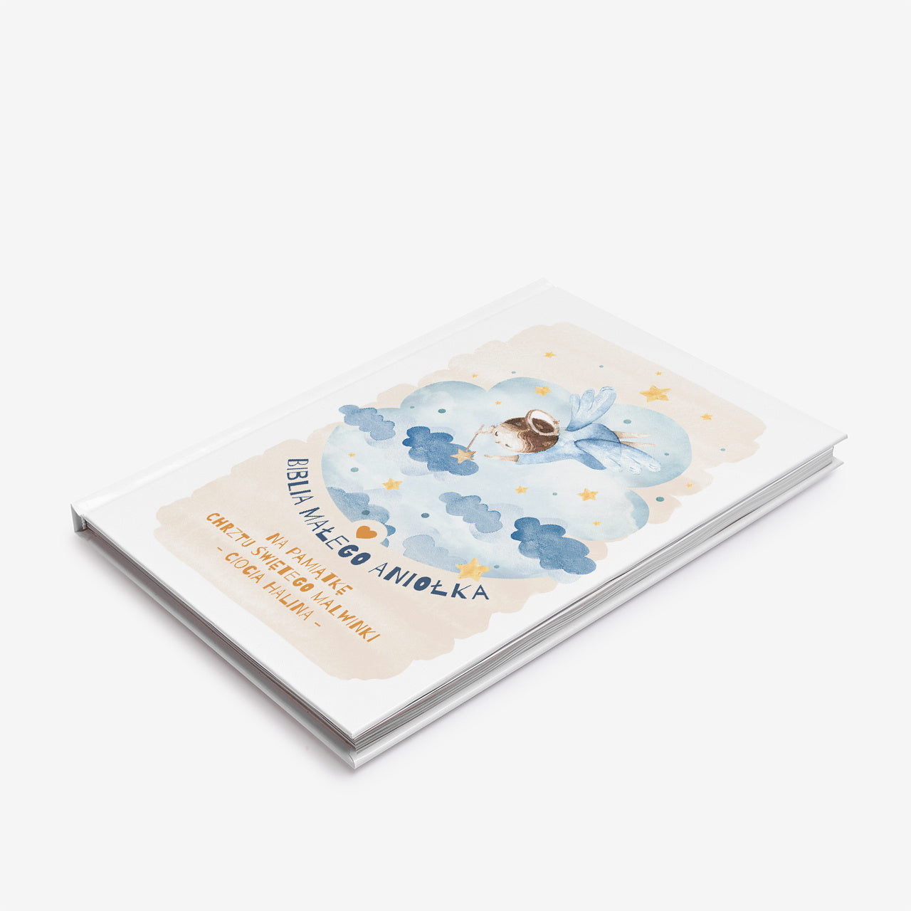 Personalizowana biblia na pamiątkę Chrztu Świętego biblia na chrzest biblia dla dzieci prezent na chrzciny