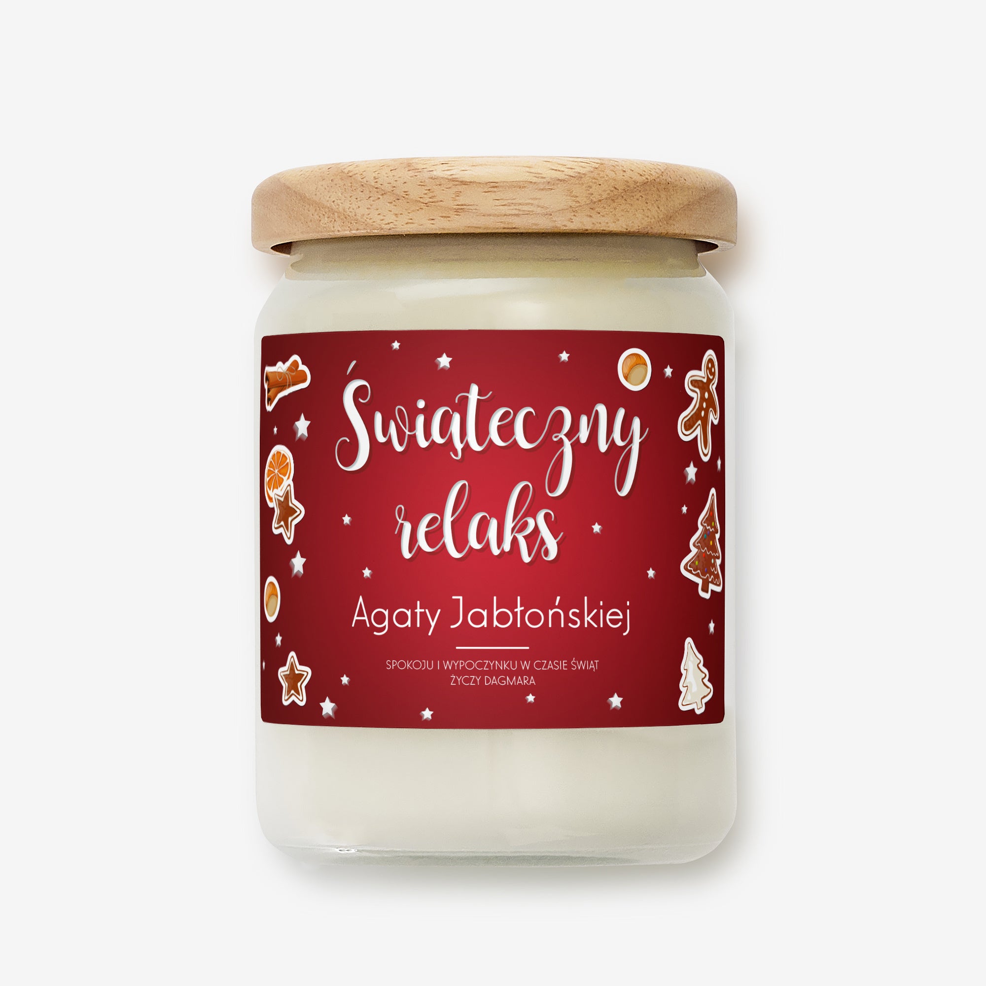 Personalizowana świeca na Święta