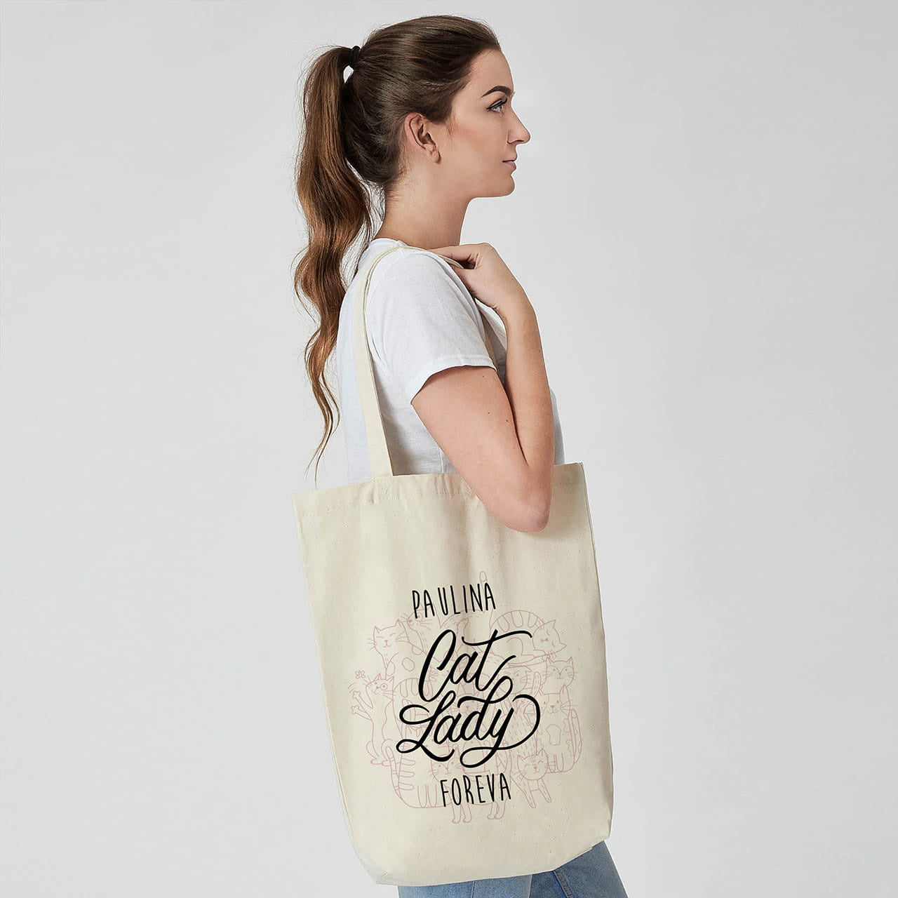 Personalizowana torba dla kociary - cat lady