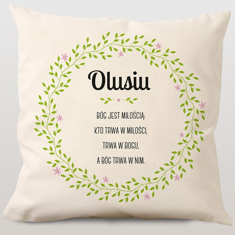 Poduszka na Komunię - prezent dla wnuczki prezent dla dziewczynki poduszka personalizowana