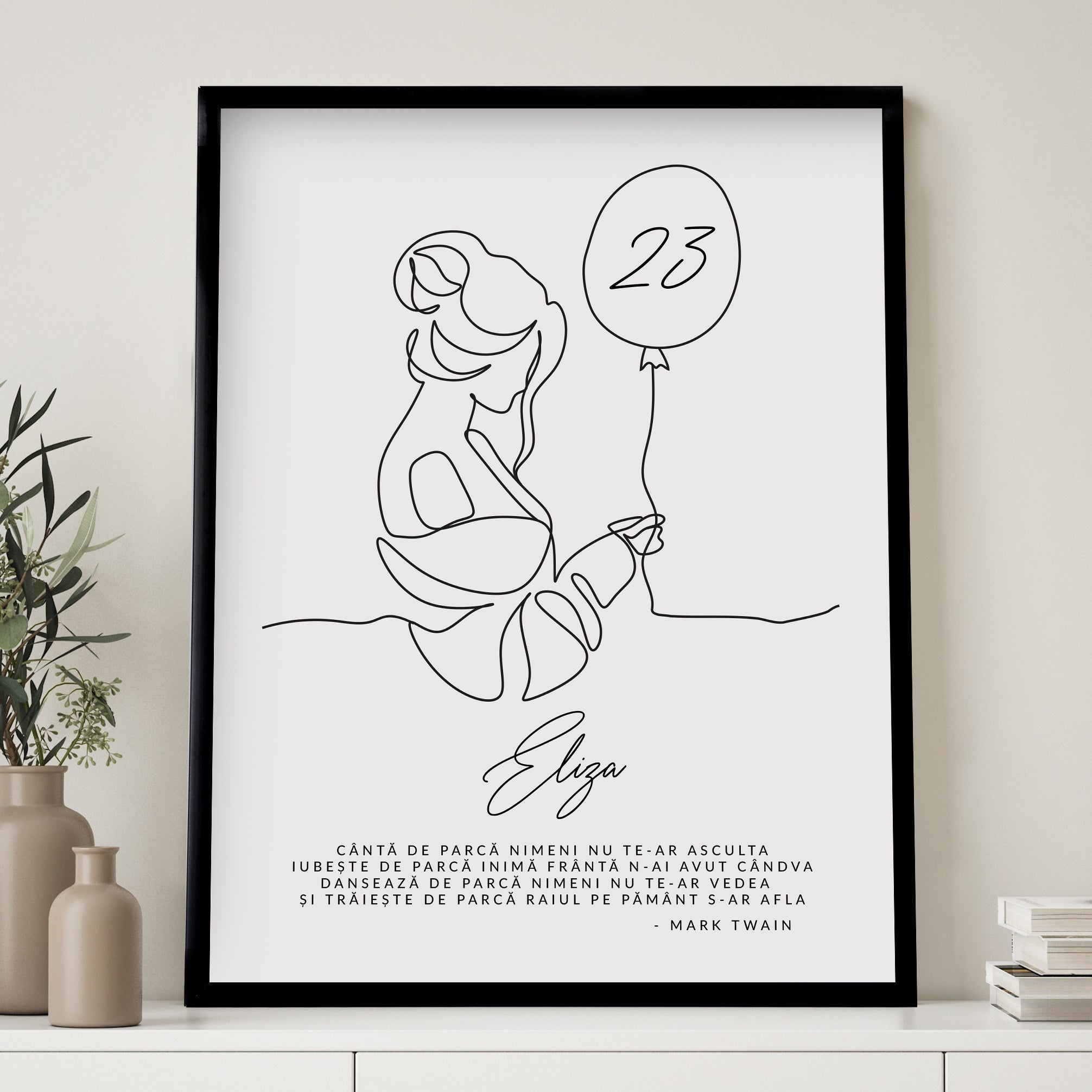 Plakat urodzinowy dla kobiety