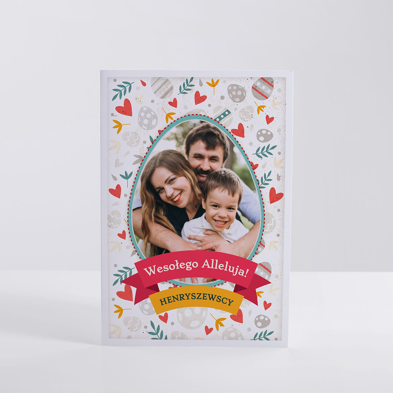 Personalizowana kartka z życzeniami na Wielkanoc kartka na wielkanoc kartka wielkanocna upominek na wielkanoc