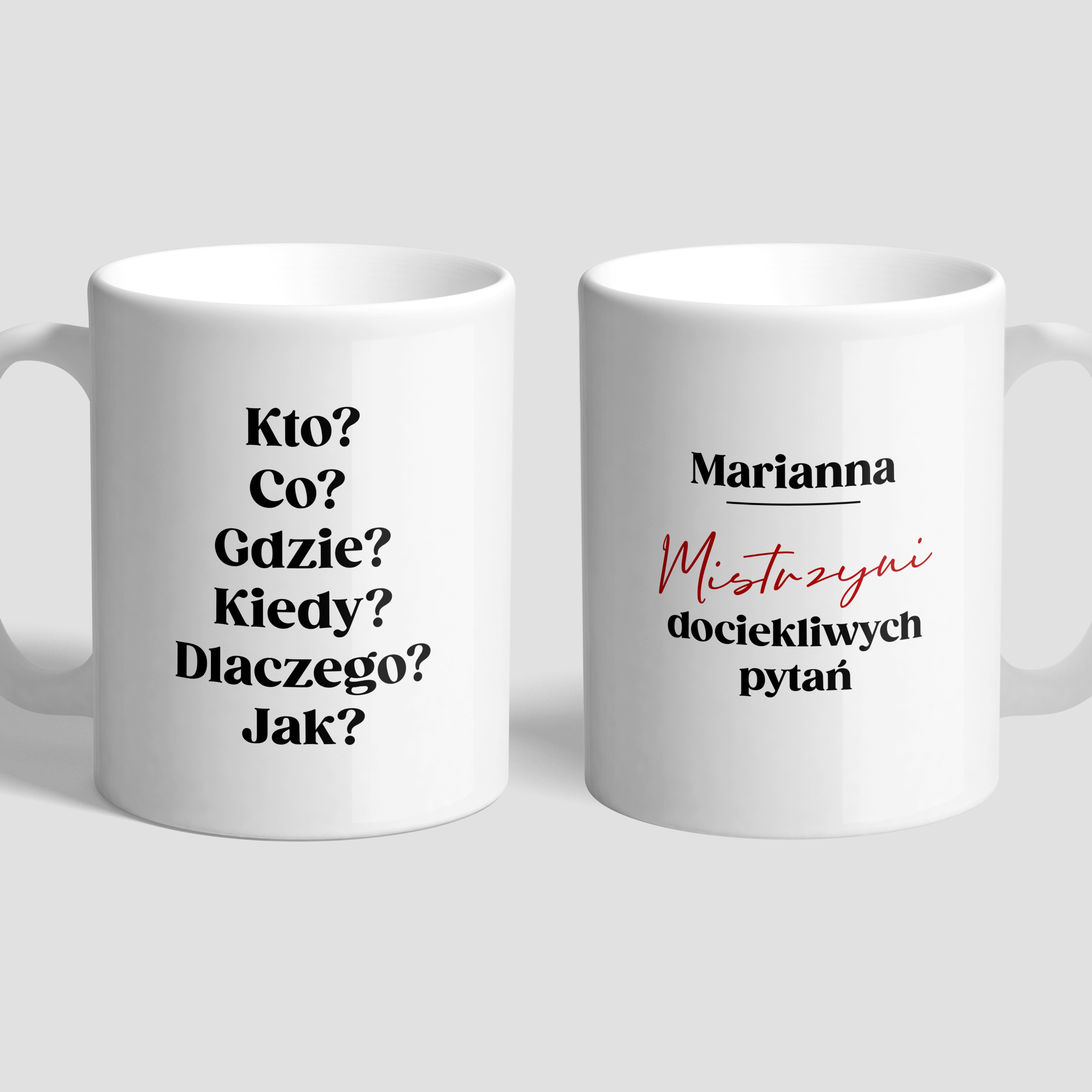 Personalizowany kubek dla dziennikarza - mistrz pytań