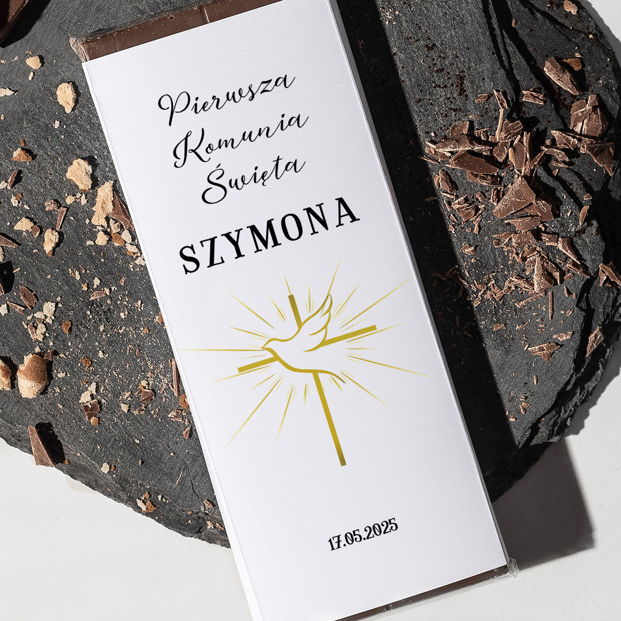 Czekolada personalizowana na Komunię