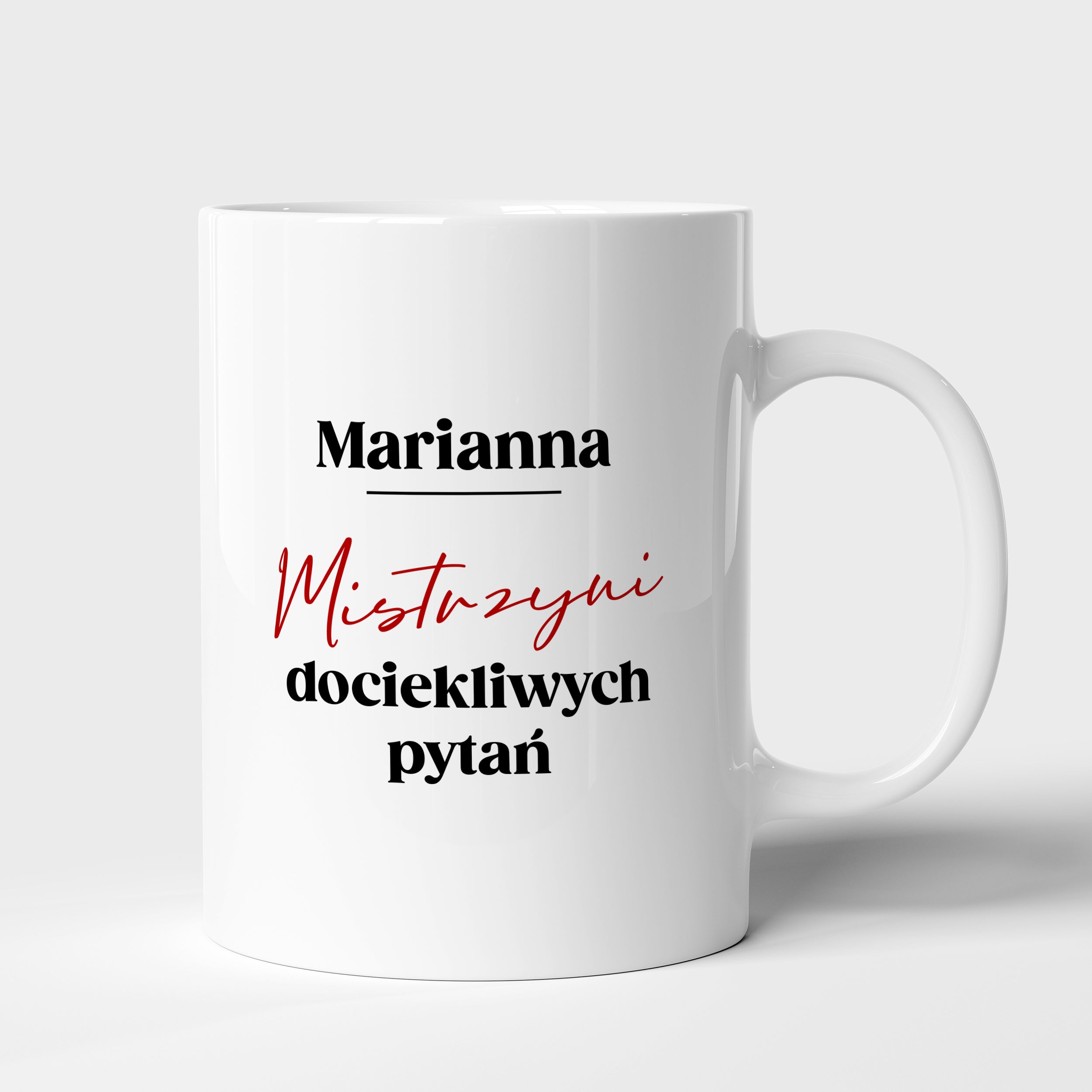 Personalizowany kubek dla dziennikarza - mistrz pytań