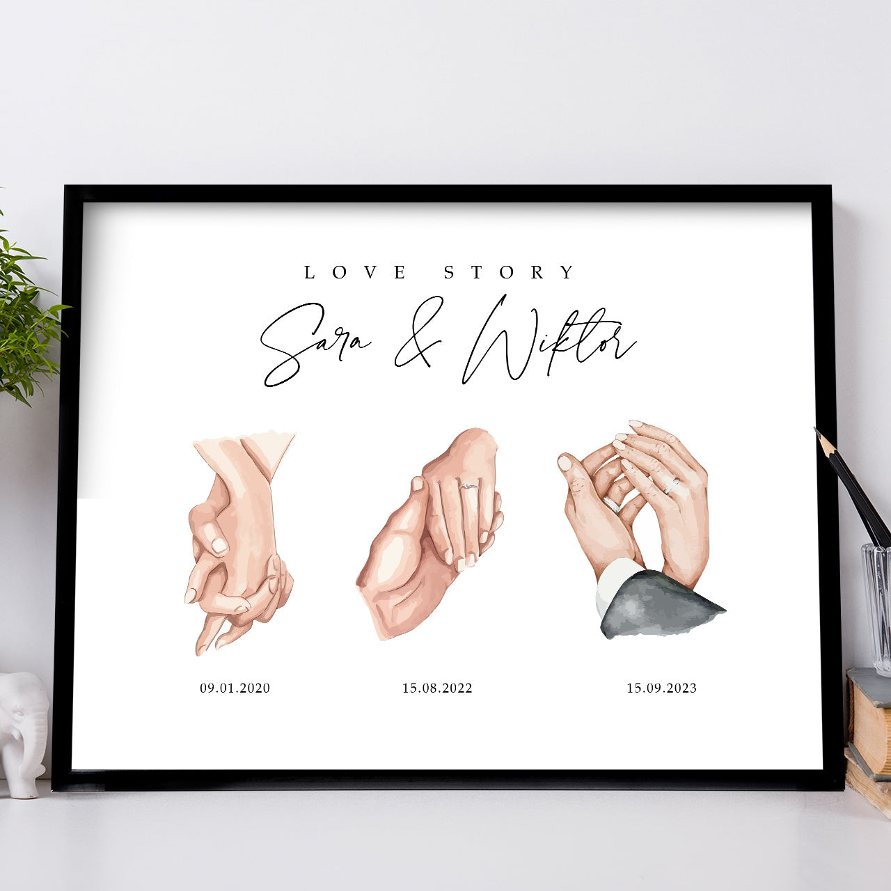 Plakat dla młodej pary - Love Story