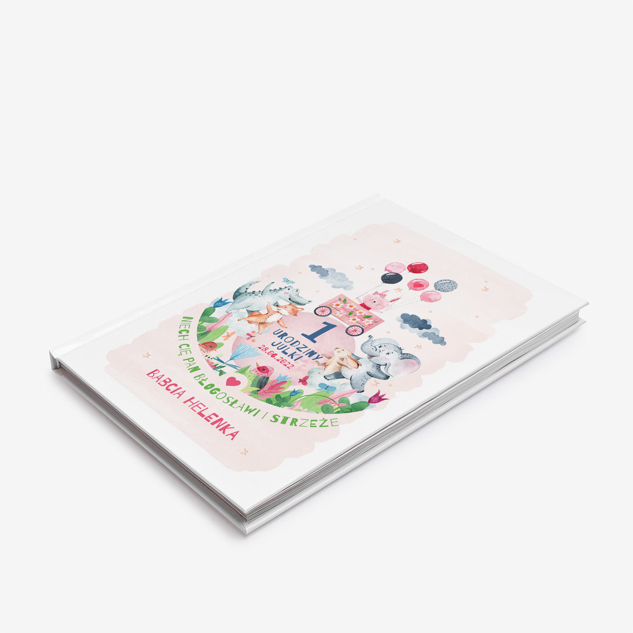 Personalizowana biblia na roczek dla dziewczynki