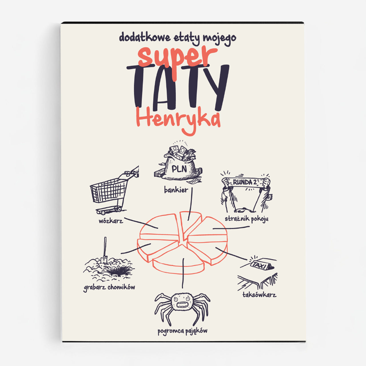 Bombonierka dla taty - Etaty Taty pralinki belgijskie prezent dla taty bombonierka personalizowana