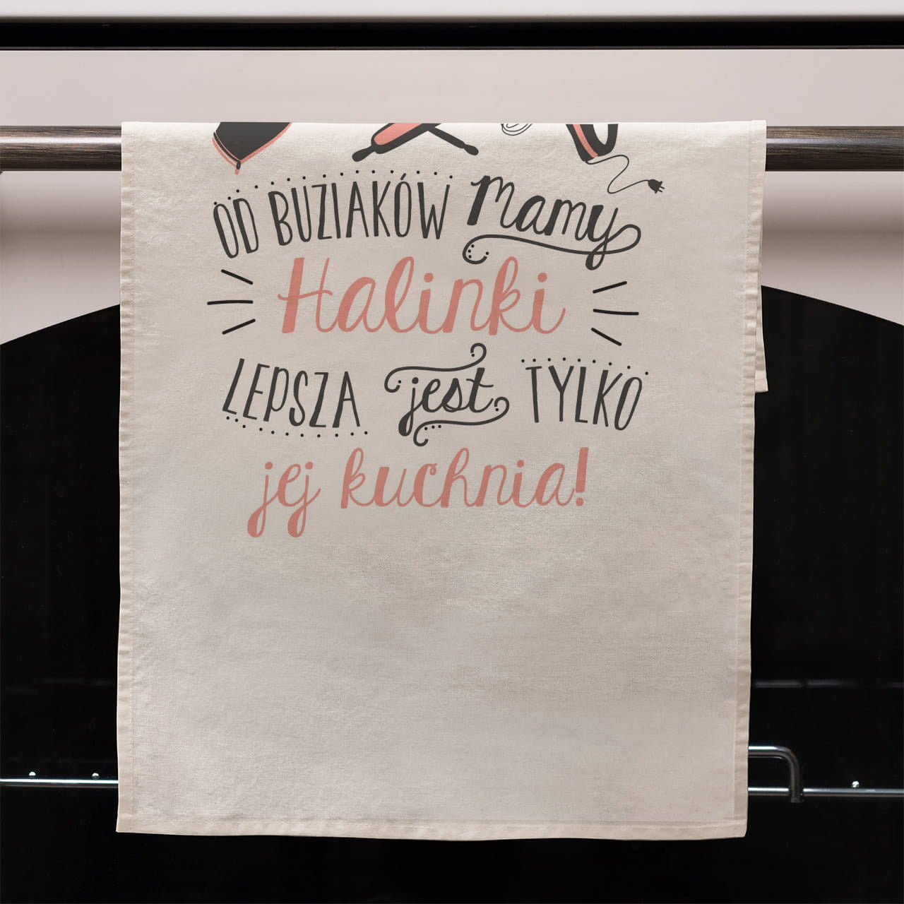 Bawełniany ręcznik kuchenny na prezent dla mamy