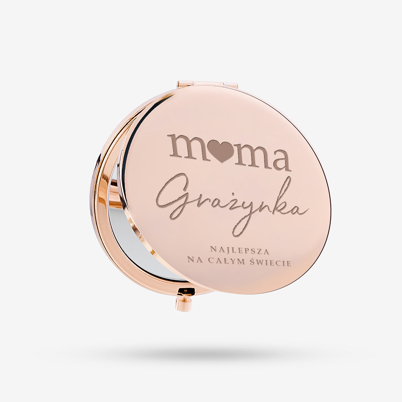 Lusterko na Dzień Mamy - elegancki upominek dla mamy prezent na dzień matki lusterko kieszonkowe