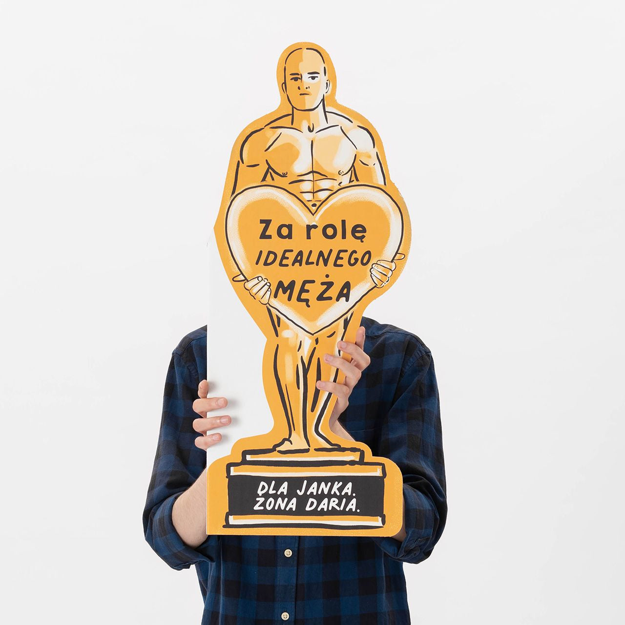 Duża personalizowana kartka - statuetka