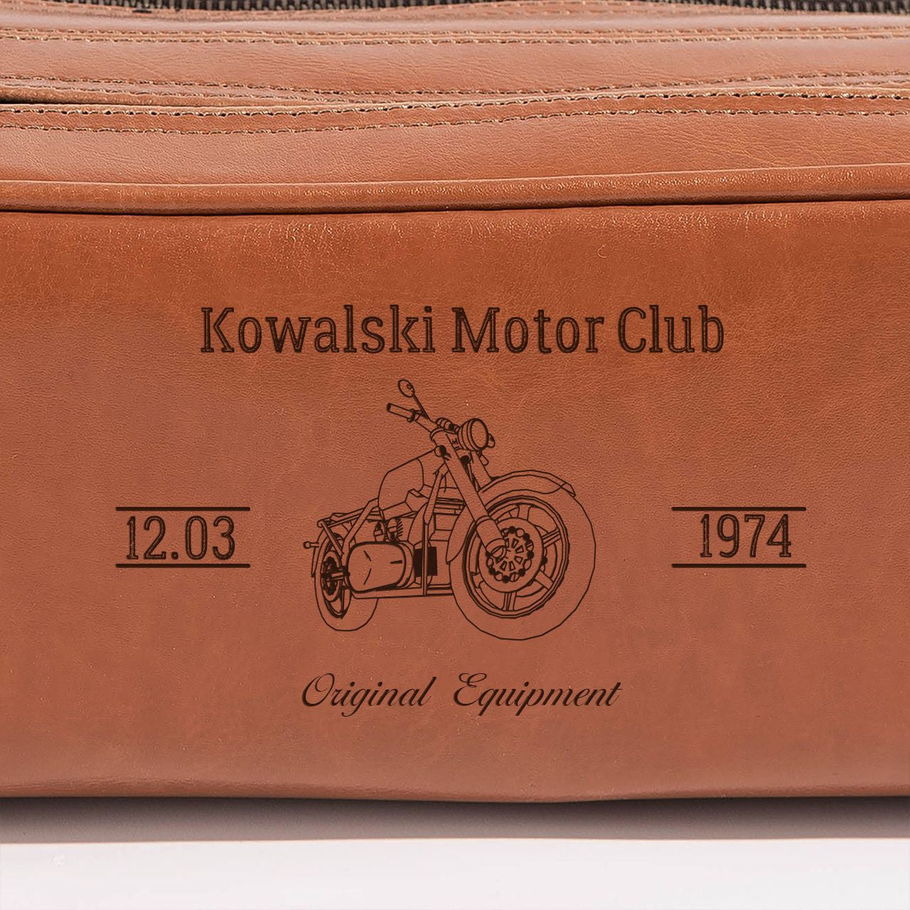 Kosmetyczka męska skórzana - oryginalny prezent dla motocyklisty prezent dla fana motoryzacji