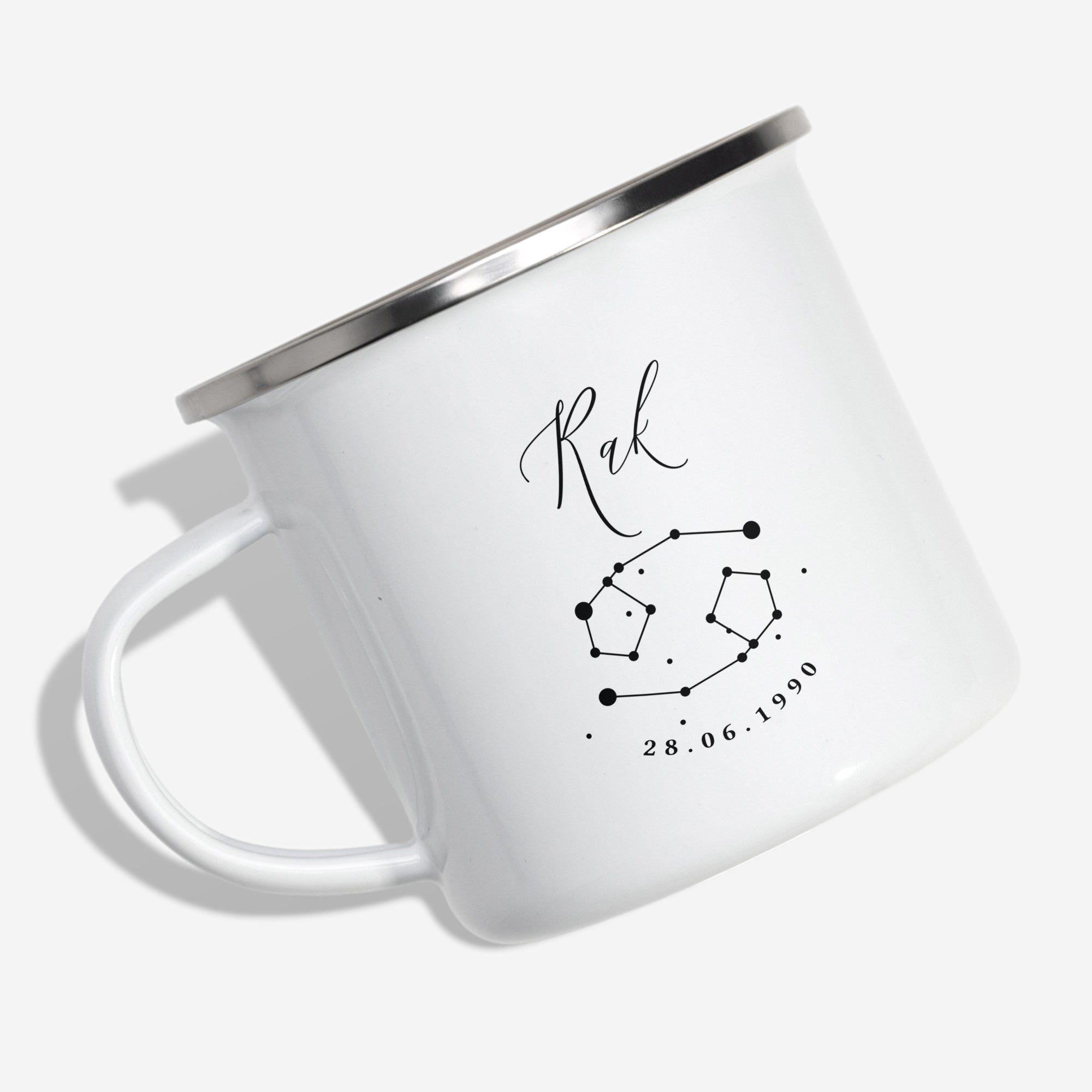 Kubek emaliowany ze znakiem zodiaku - rak