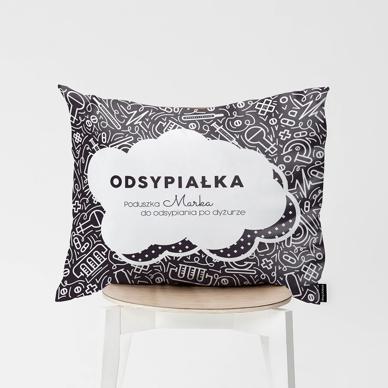 Duża poduszka personalizowana na prezent dla ratownika medycznego poduszka na prezent prezent dla medyka