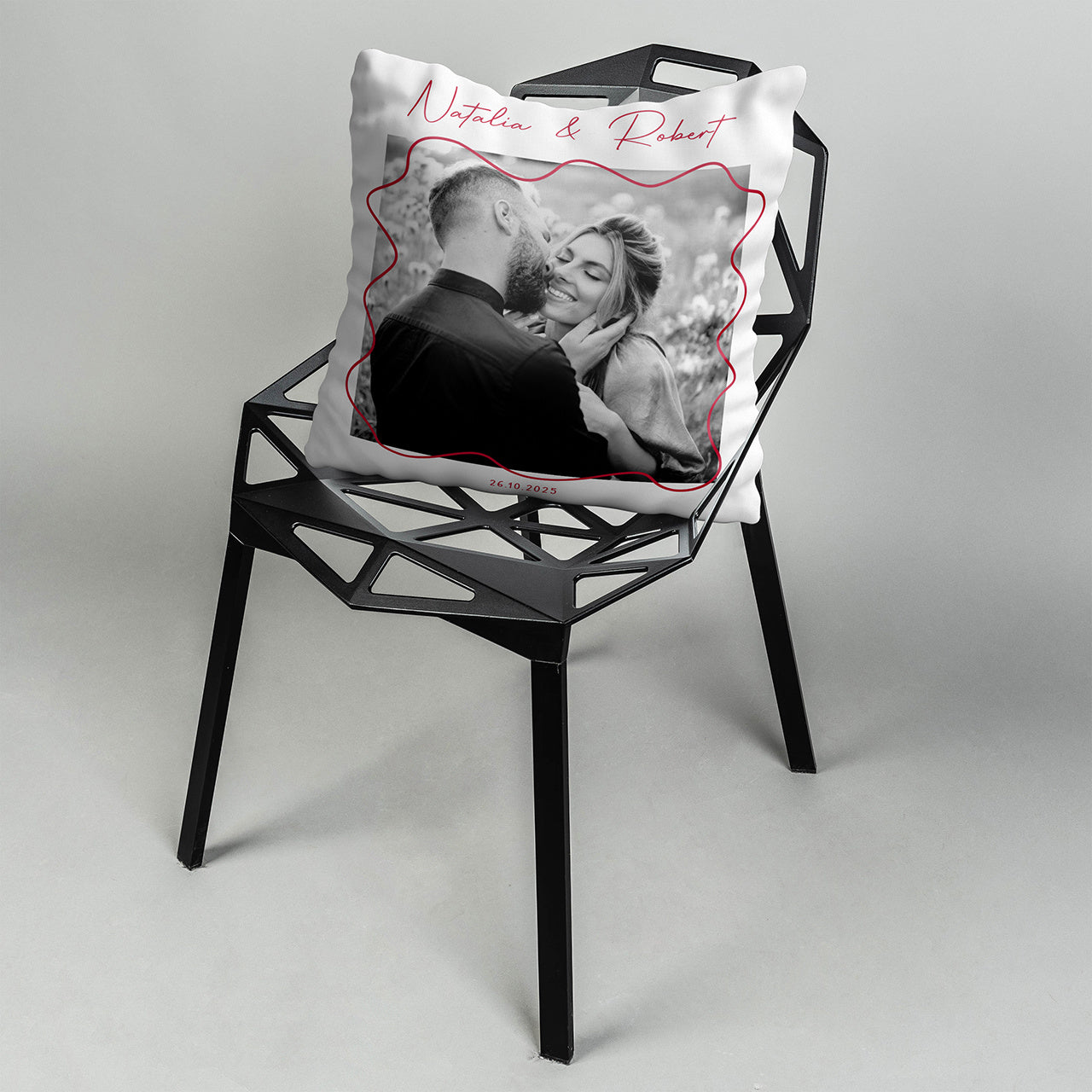 Duża poduszka ze zdjęciem na rocznicę związku prezent na rocznicę związku poduszka personalizowana