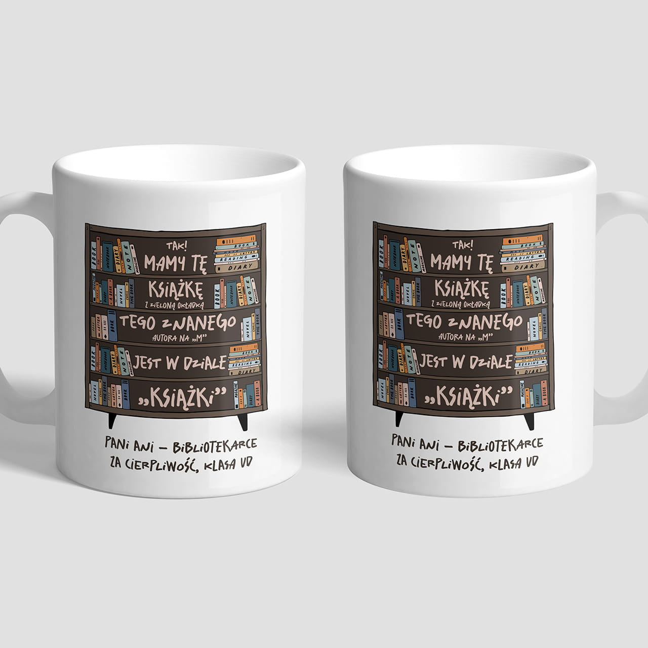 Personalizowany kubek dla bibliotekarki prezent dla kobiety kubek personalizowany prezent dla bibliotekarki