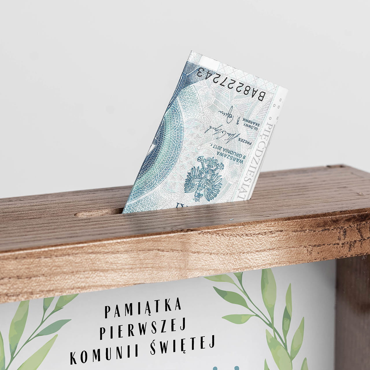 Skarbonka komunijna prezent na komunię skarbonka personalizowana skarbonka na komunię prezent dla dziecka