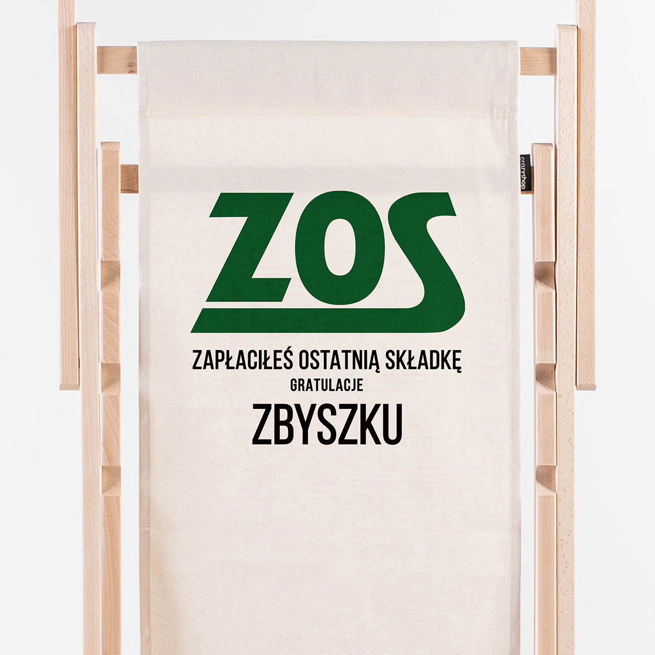 Personalizowany leżak na prezent dla emeryta