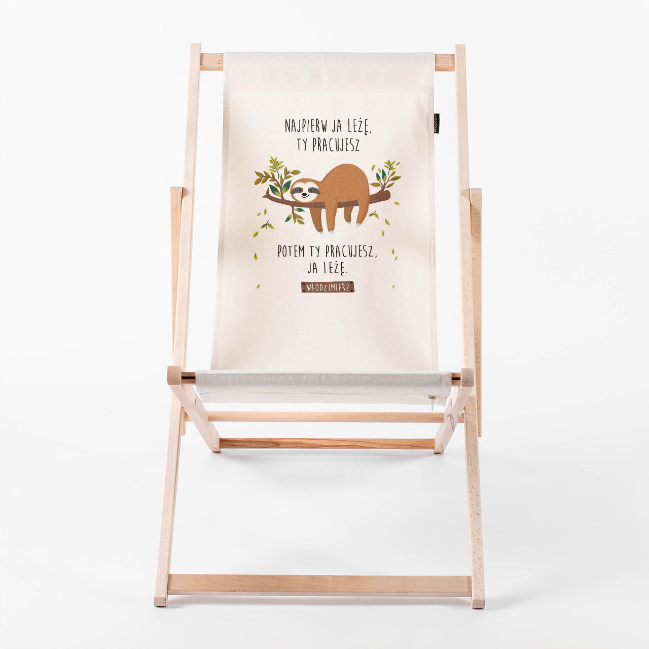 Personalizowany leżak dla lenia leżak z nadrukiem leżak personalizowany prezent dla śpiocha prezent dla lenia