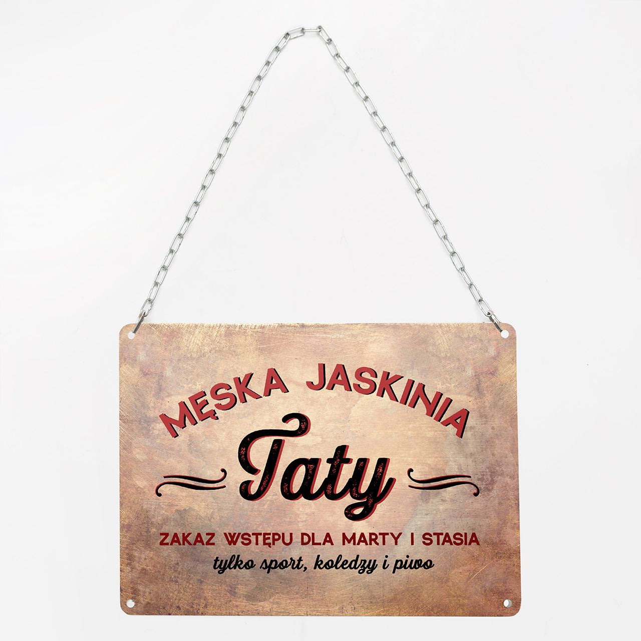 Tabliczka na prezent dla taty - męska jaskinia