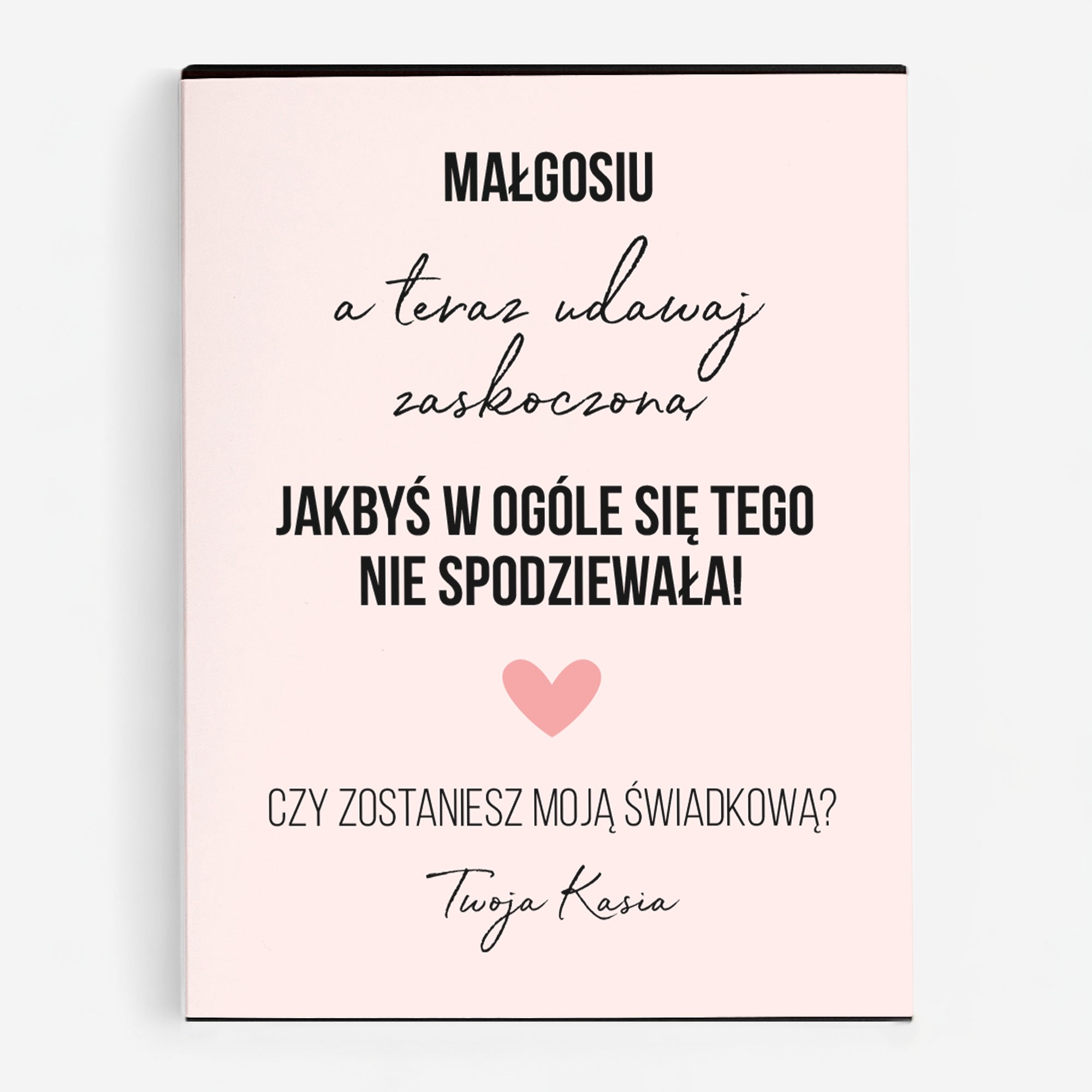 Czekoladki personalizowane - zapytanie o świadkowanie