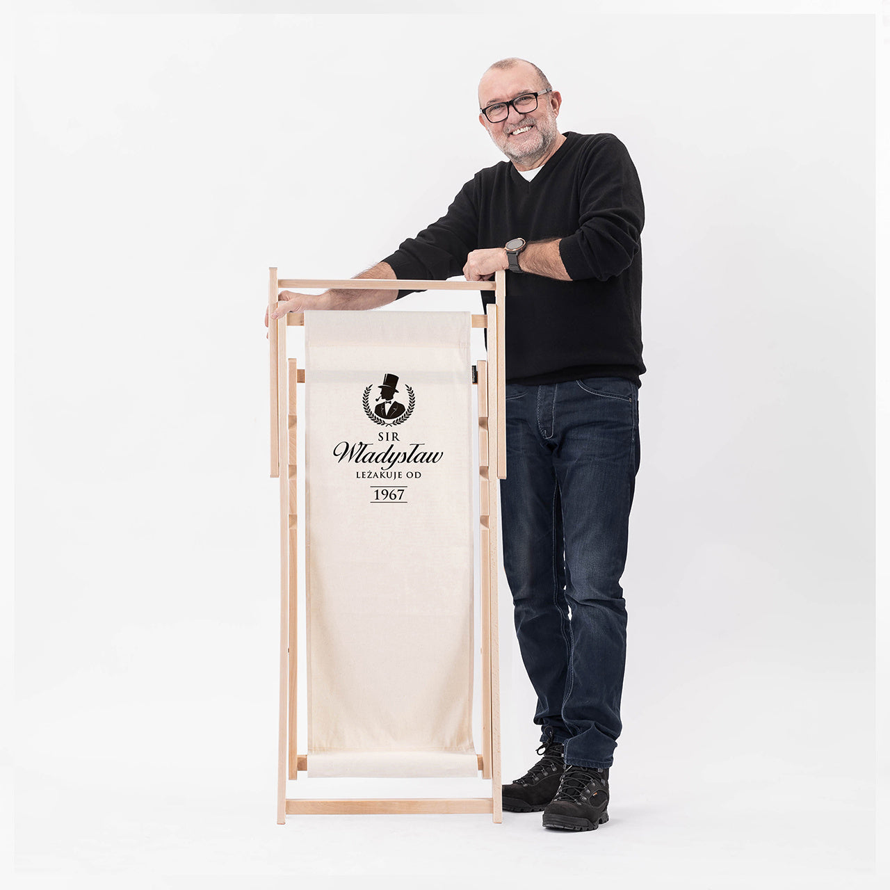 Leżak personalizowany z nadrukiem - prezent dla gentlemana