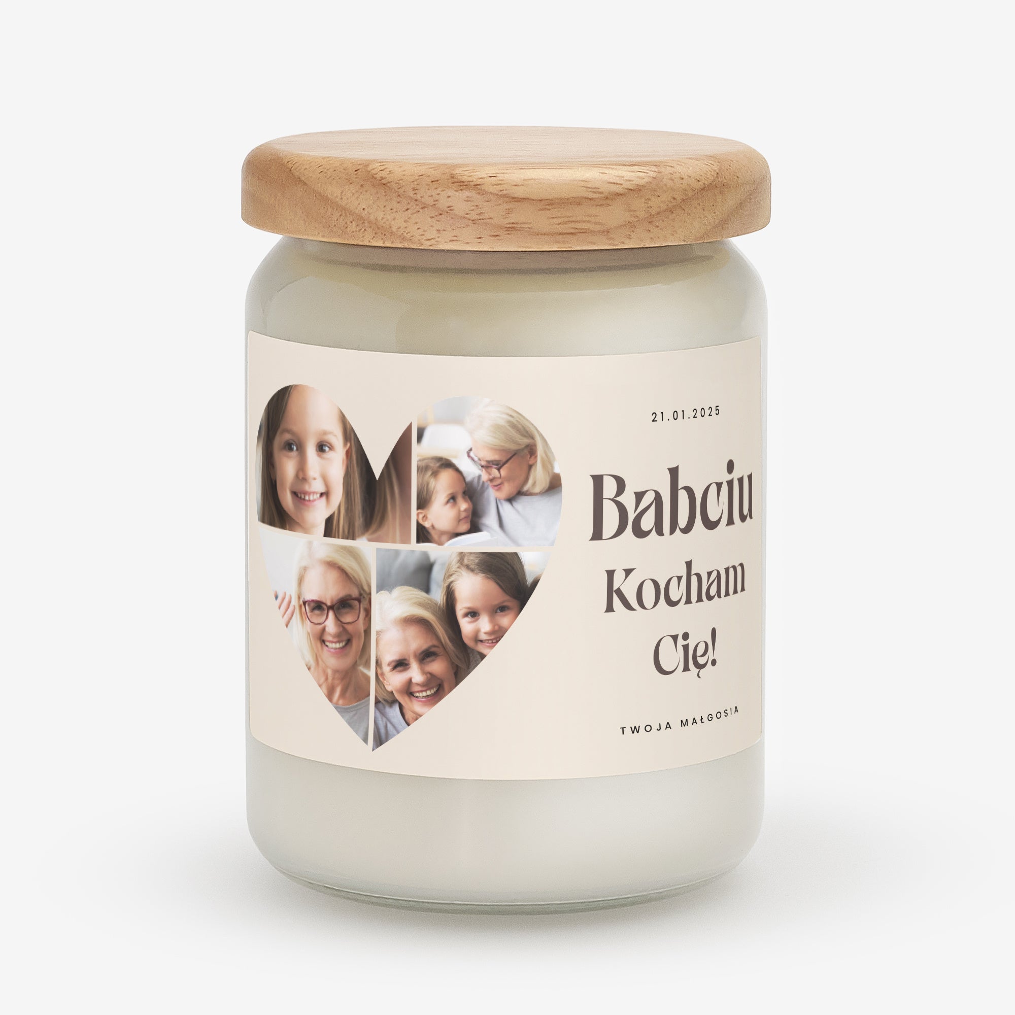 Świeczka dla babci - kolaż zdjęć