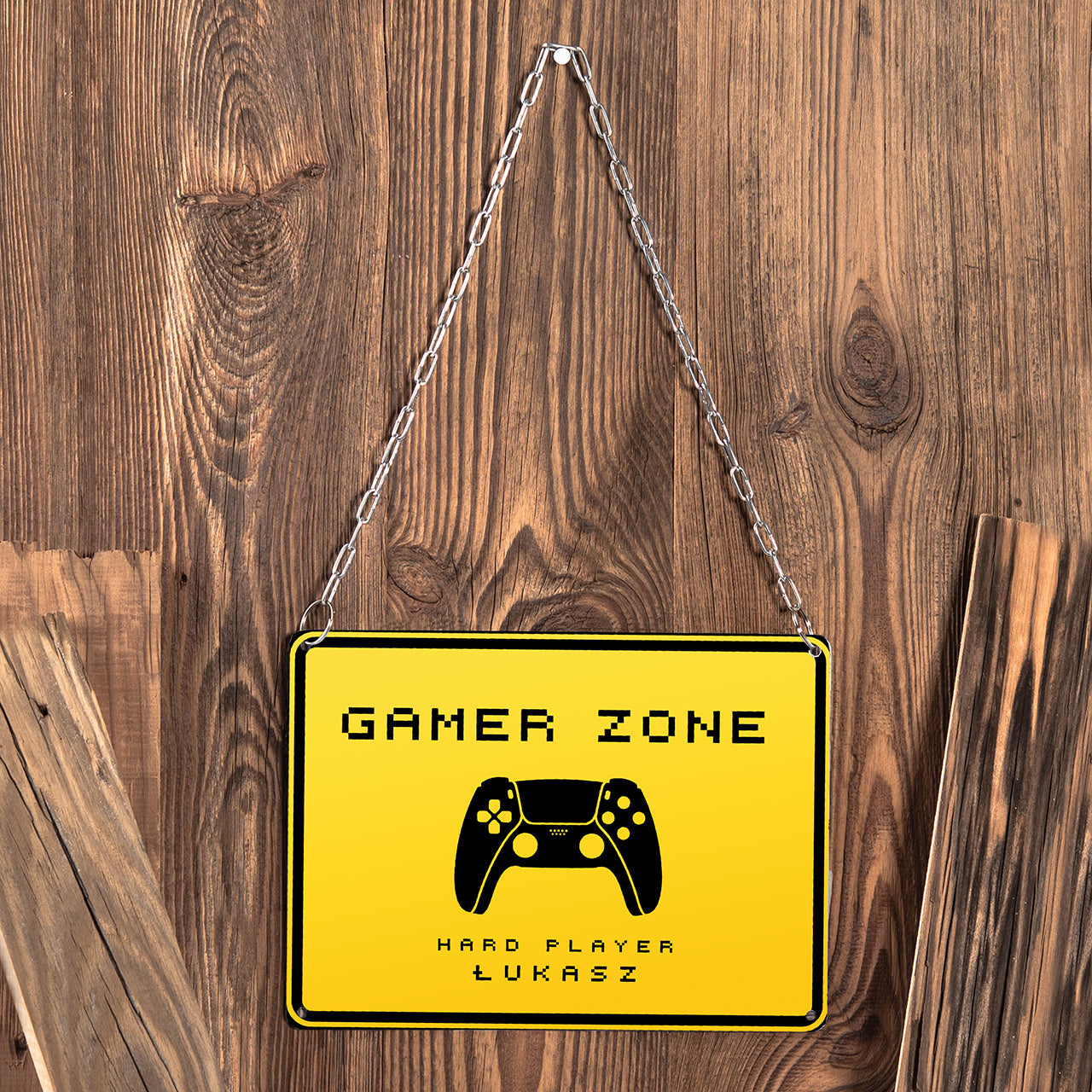 Metalowa tabliczka gracza - gamer zone